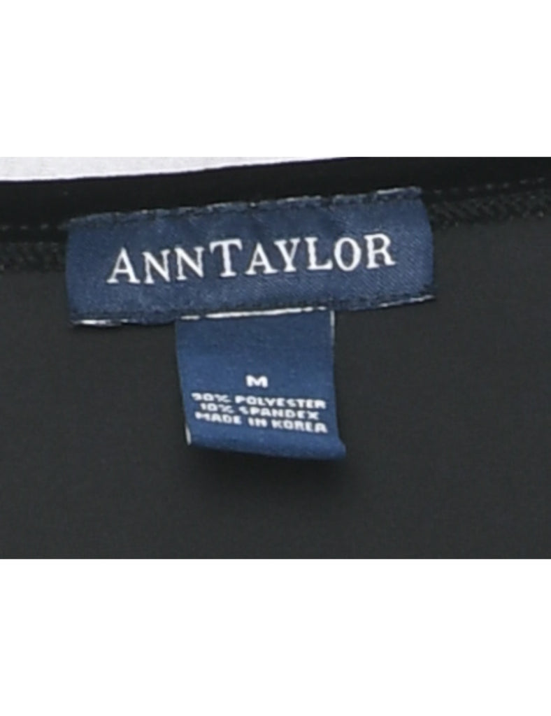 Velvet Fabric Black Evening Top - M