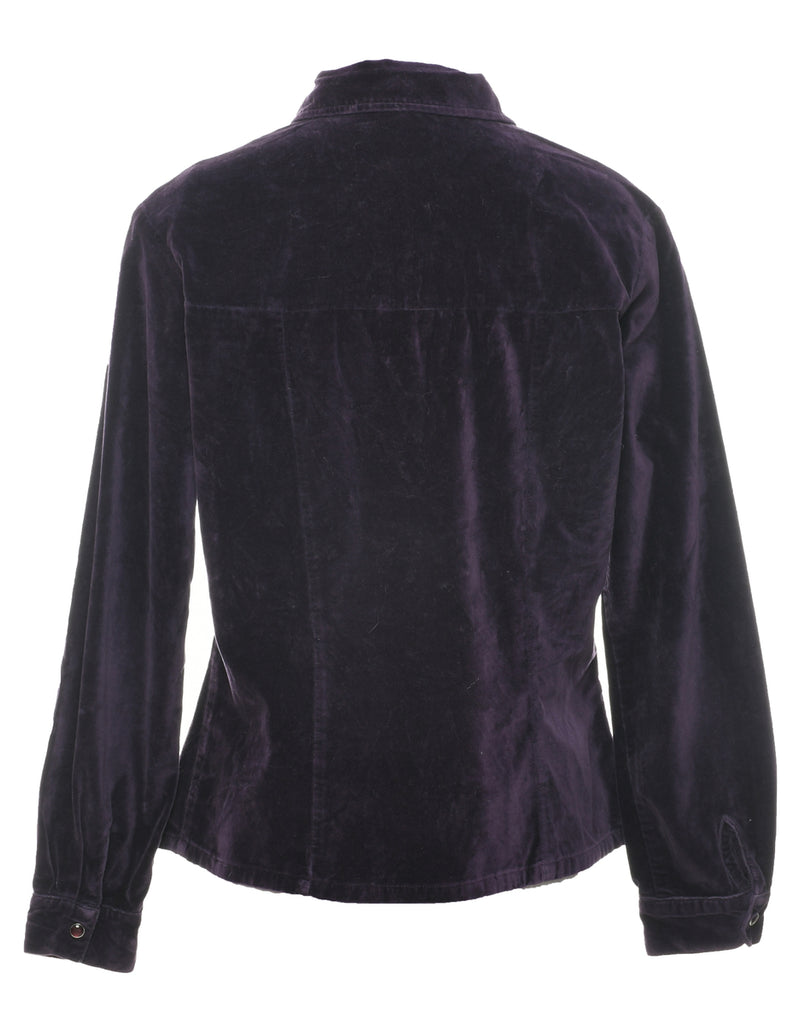 Velvet Fabric Evening Shirt - M