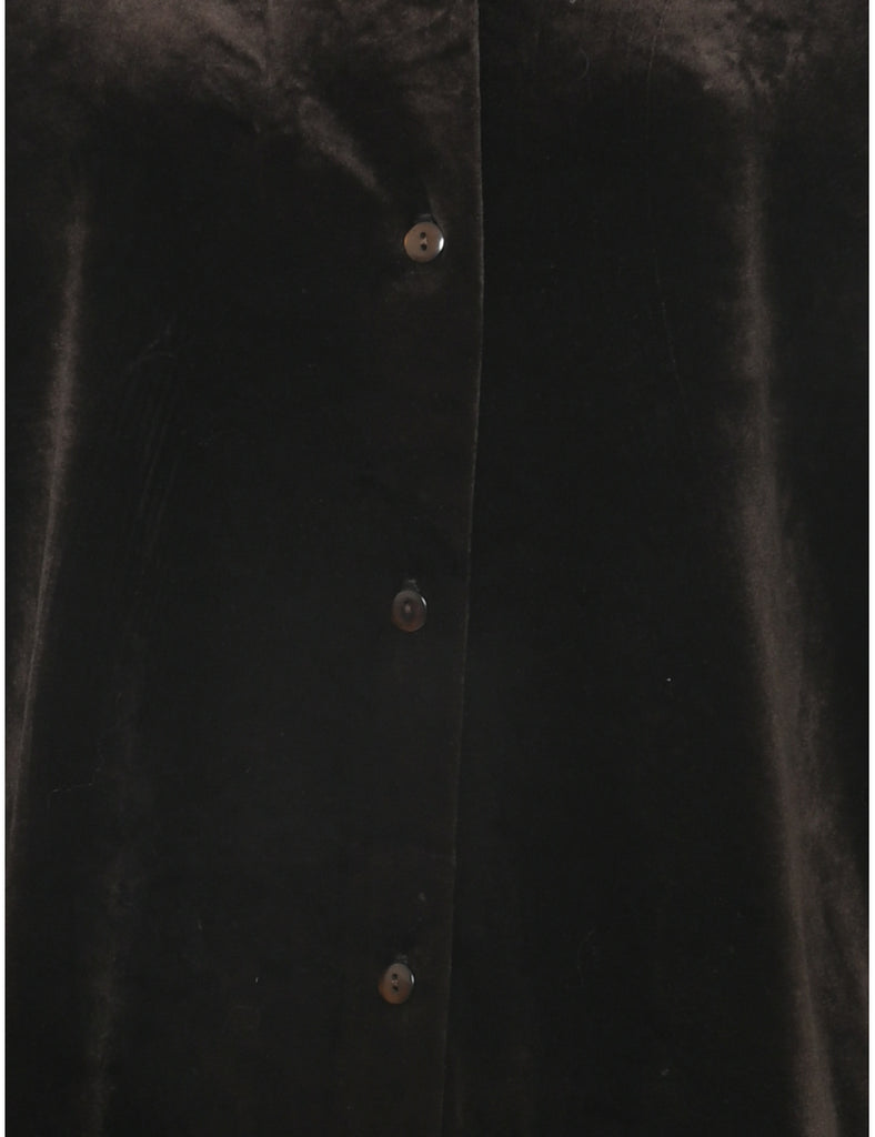 Velvet Fabric Evening Shirt - M