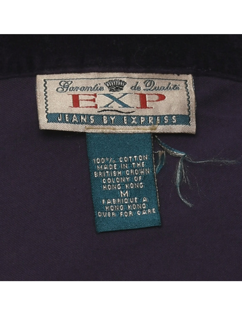 Velvet Fabric Evening Shirt - M