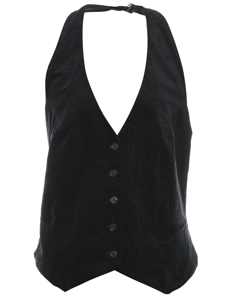 Velvet Halter Neck Waistcoat - M