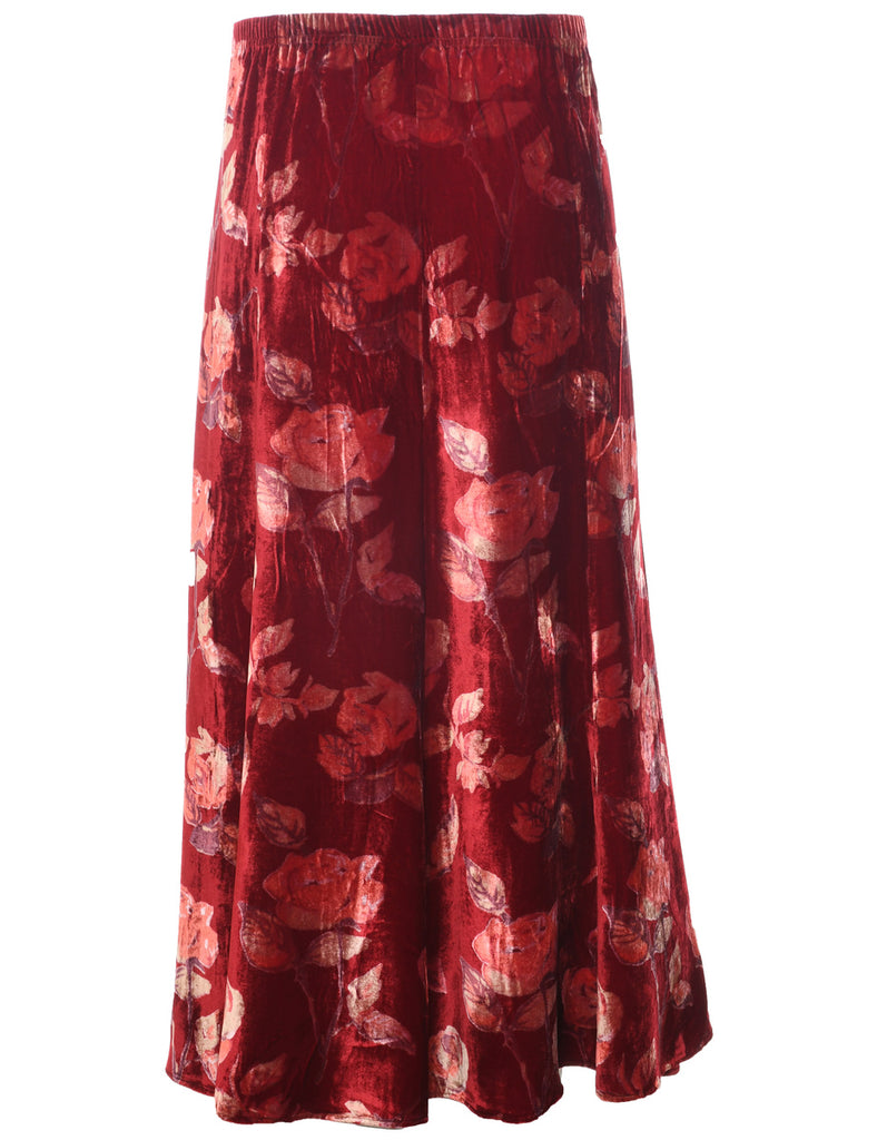 Velvet Maxi Skirt - L