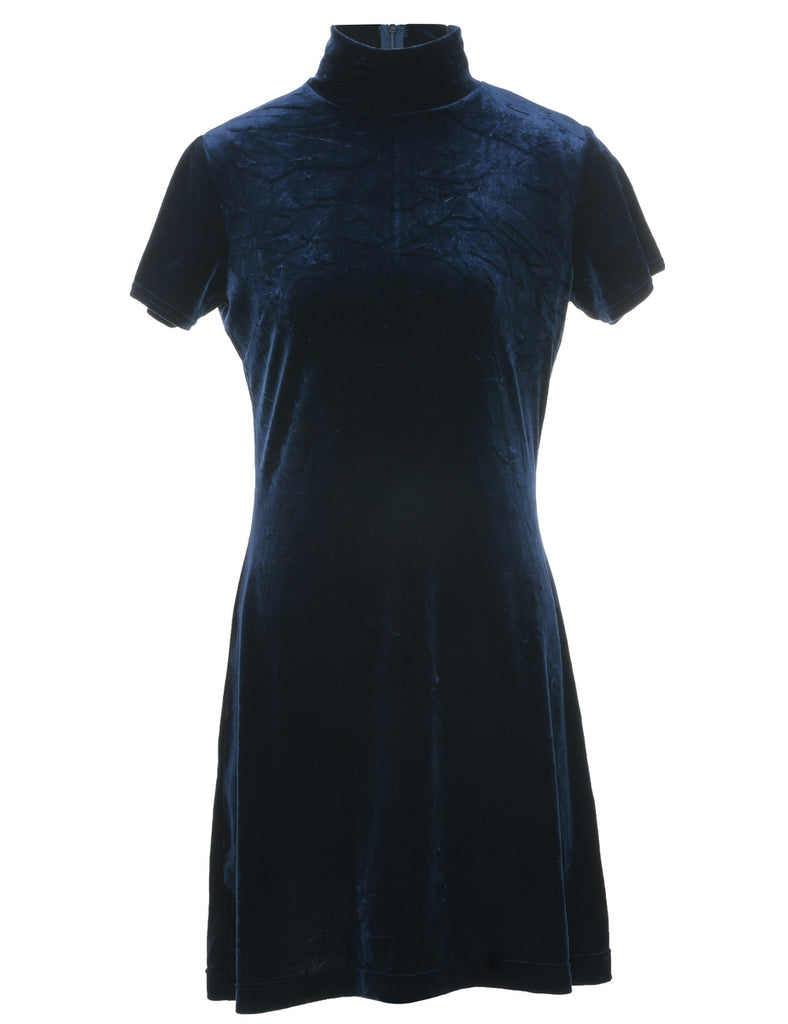 Velvet Navy Evening Dress - M