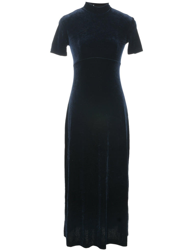 Velvet Navy Evening Dress - XS