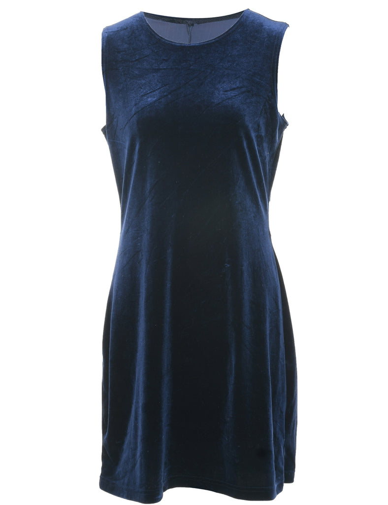 Velvet Navy Evening Dress - M