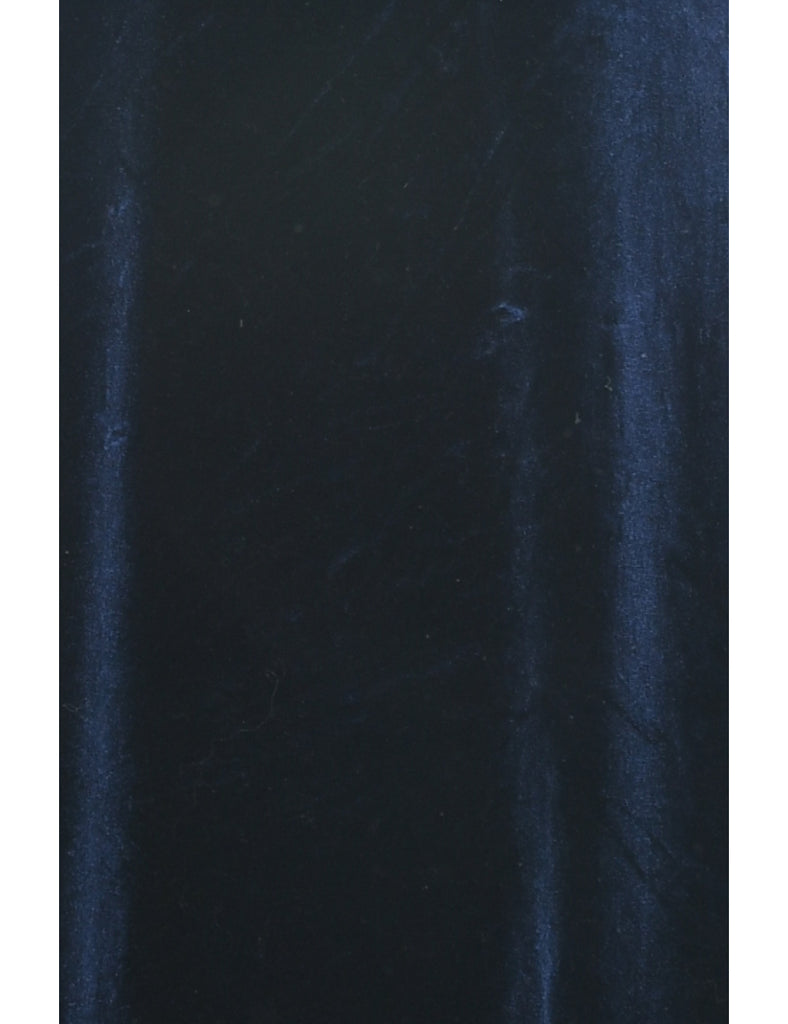 Velvet Navy Evening Dress - M