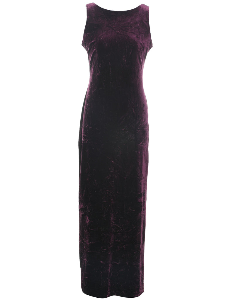 Velvet Plum Evening Dress - S