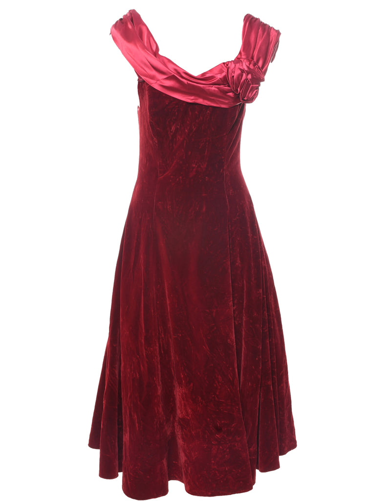 Velvet Plum Evening Dress - S