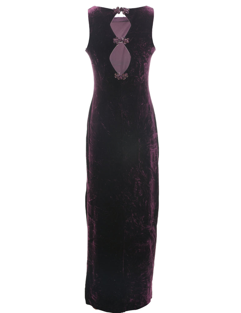 Velvet Plum Evening Dress - S