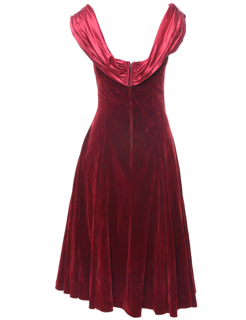 Velvet Plum Evening Dress - S