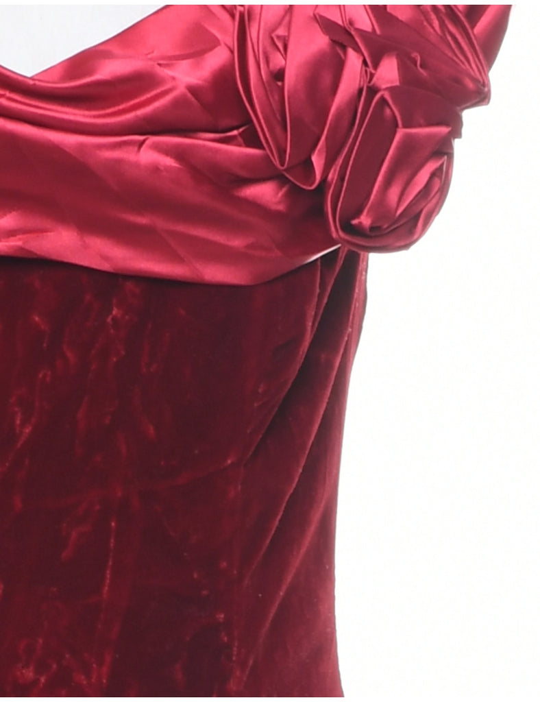 Velvet Plum Evening Dress - S