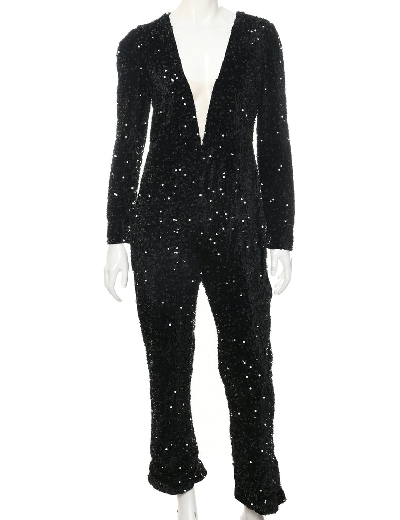 Velvet Sequin Jumpsuit - L