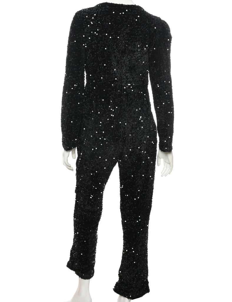 Velvet Sequin Jumpsuit - L