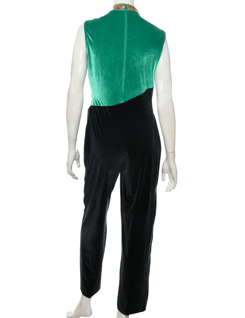 Velvet Sequined Jumpsuit - M