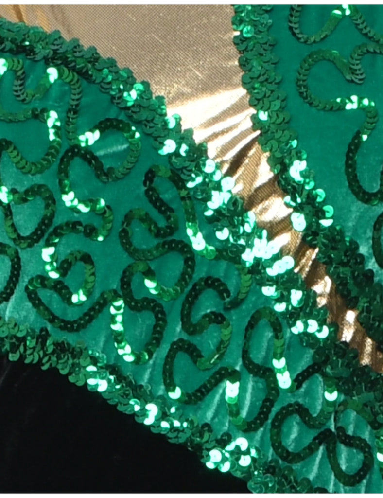 Velvet Sequined Jumpsuit - M