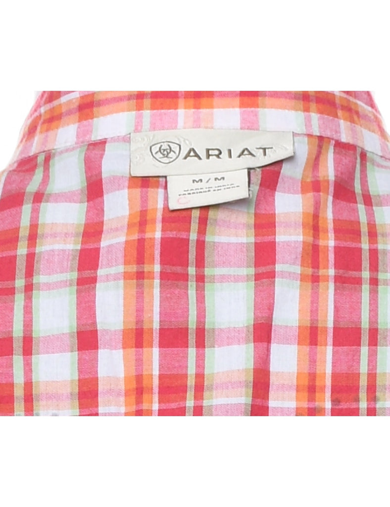 Western Checked Pattern Shirt - M