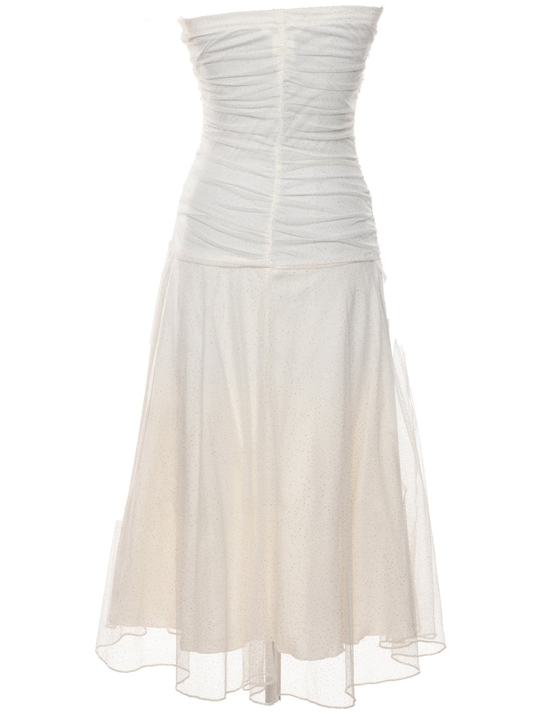 White Evening Dress - S