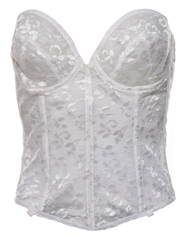 White Lace Bustier - S