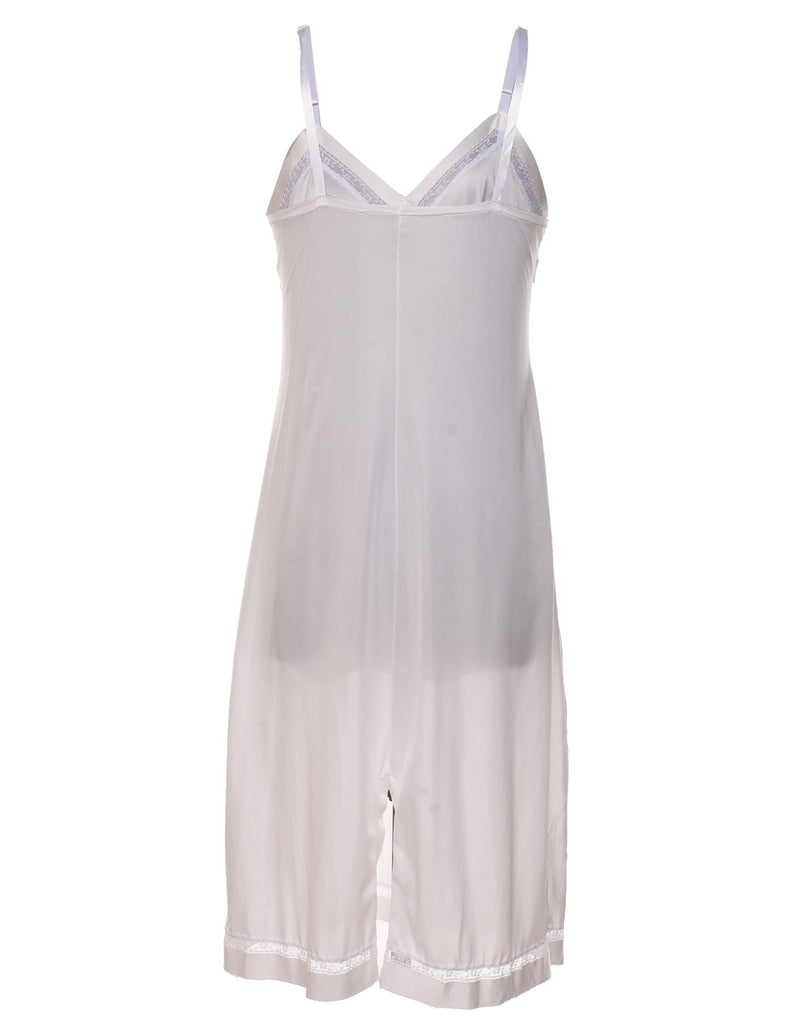 White Lace Slip Dress - S