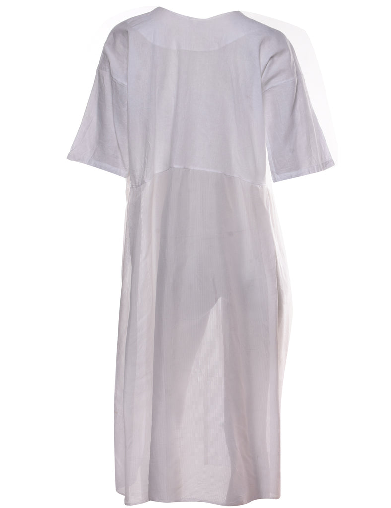 White Midi Length Kimono - L