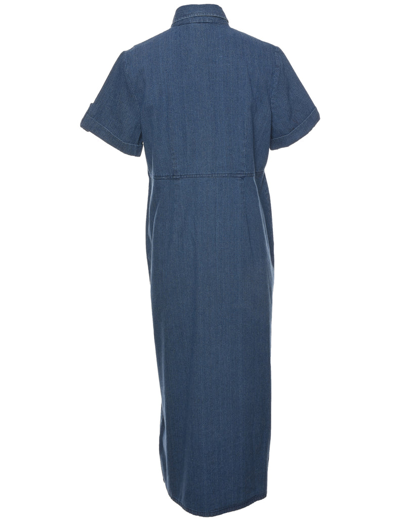 White Stag Striped Denim Dress - M