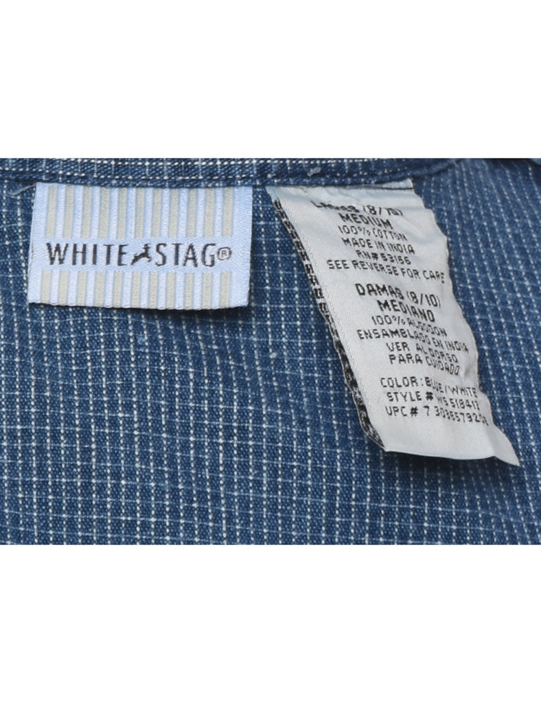 White Stag Striped Denim Dress - M