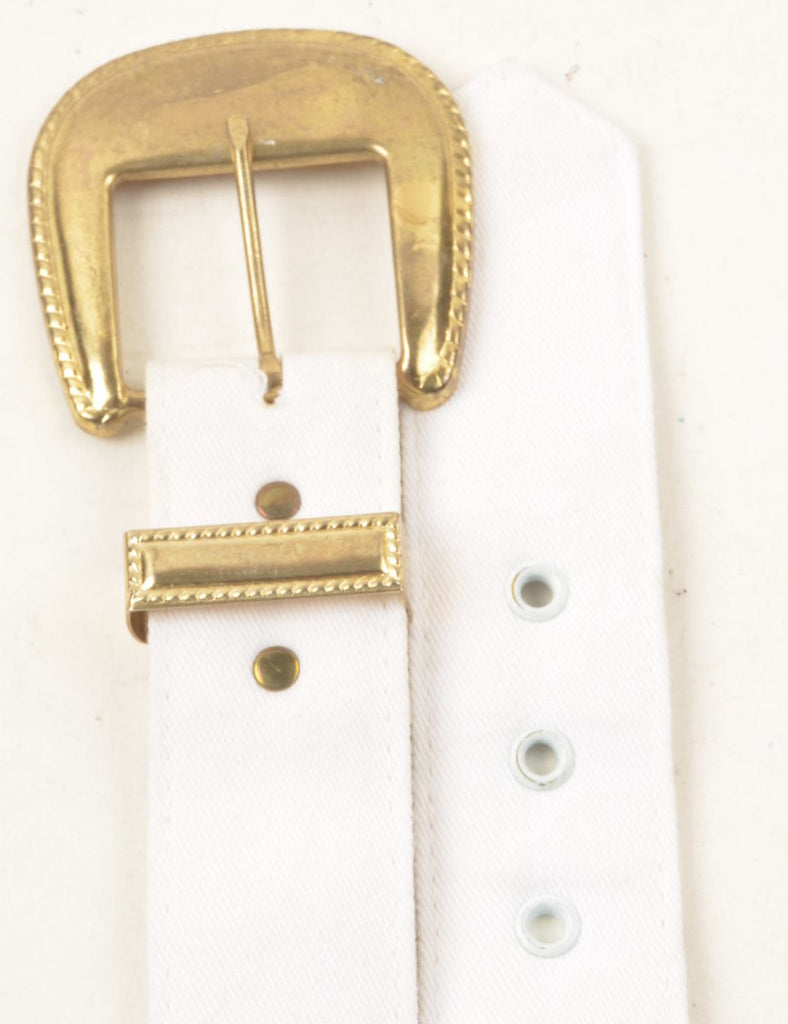 White Waist Belt - M