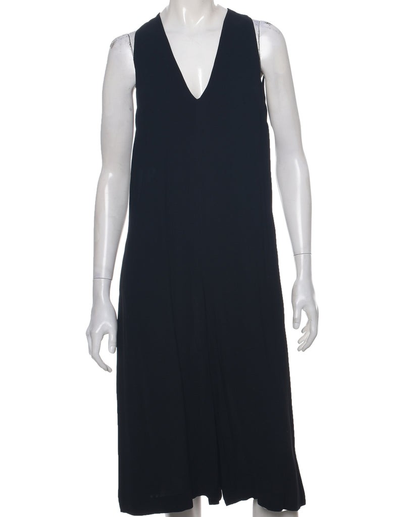 Wide Leg Black Jumpsuit - M