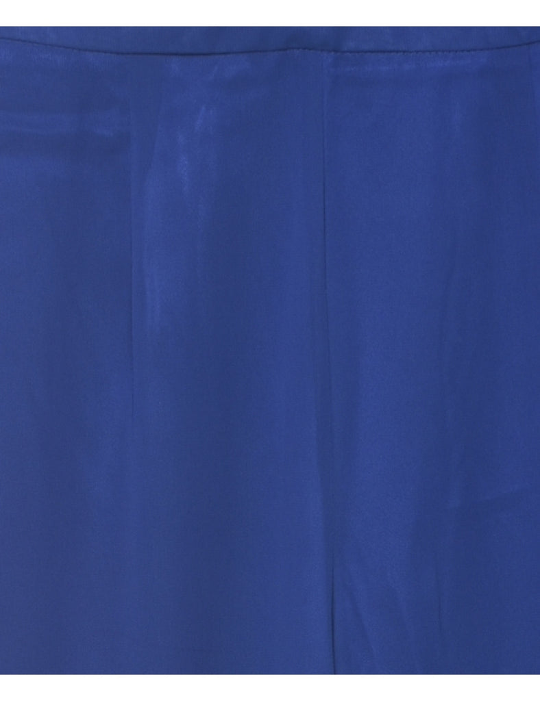 Wide Leg Blue Trousers - W32 L26