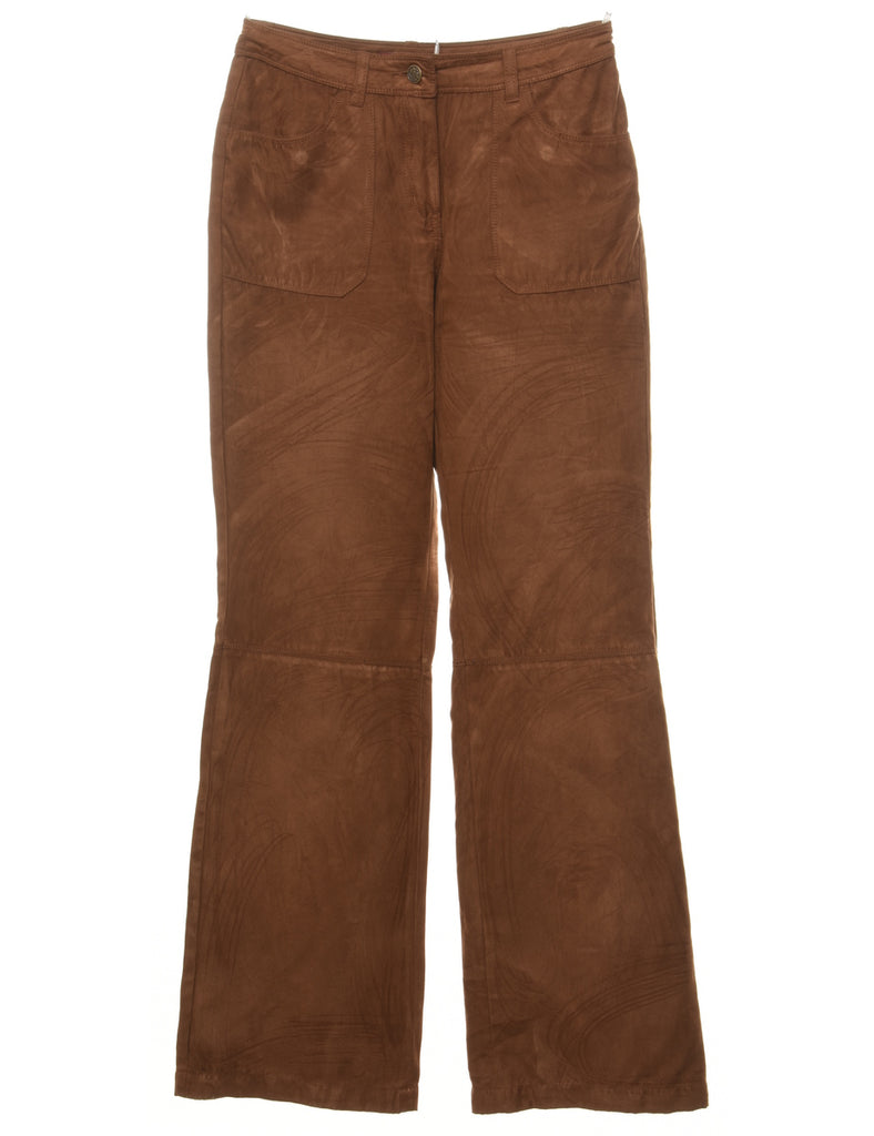 Wide Leg Brown Y2K Trousers - W26 L32