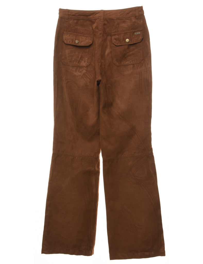 Wide Leg Brown Y2K Trousers - W26 L32