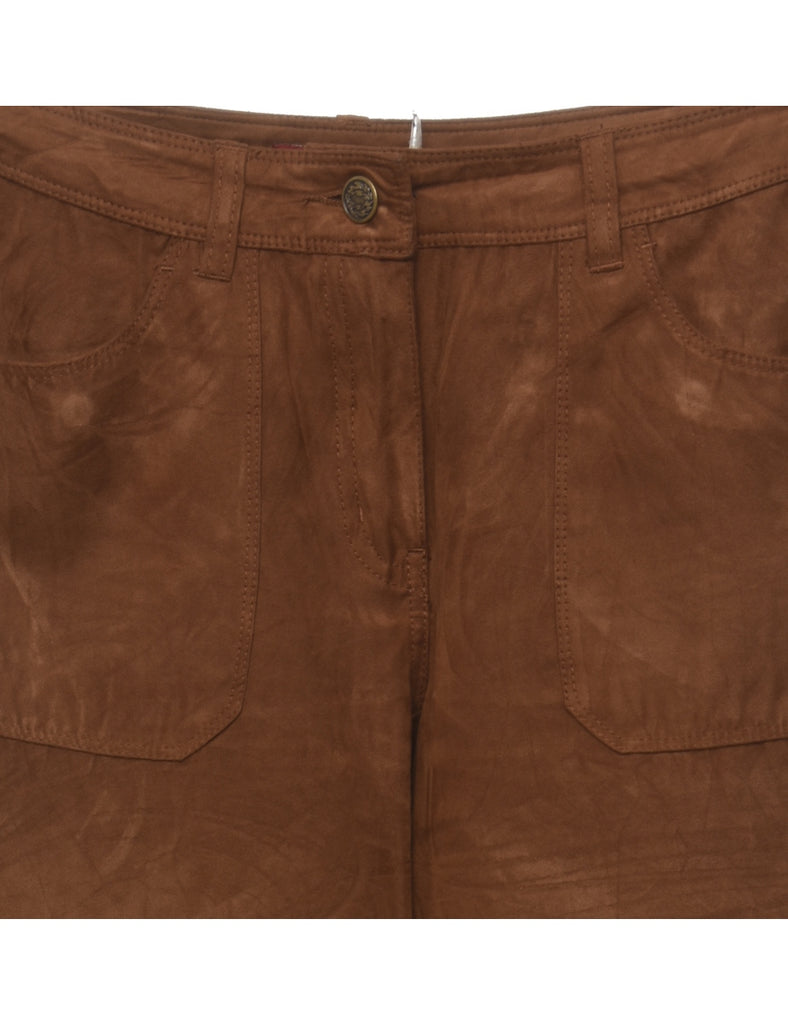 Wide Leg Brown Y2K Trousers - W26 L32