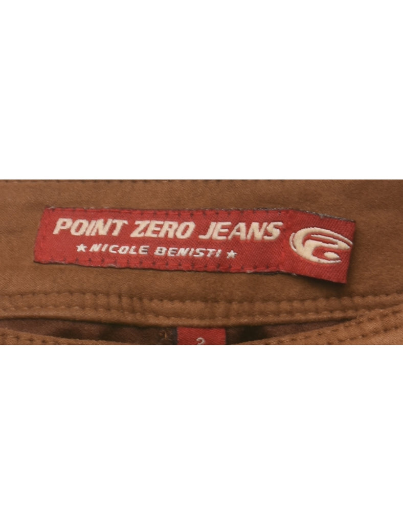 Wide Leg Brown Y2K Trousers - W26 L32