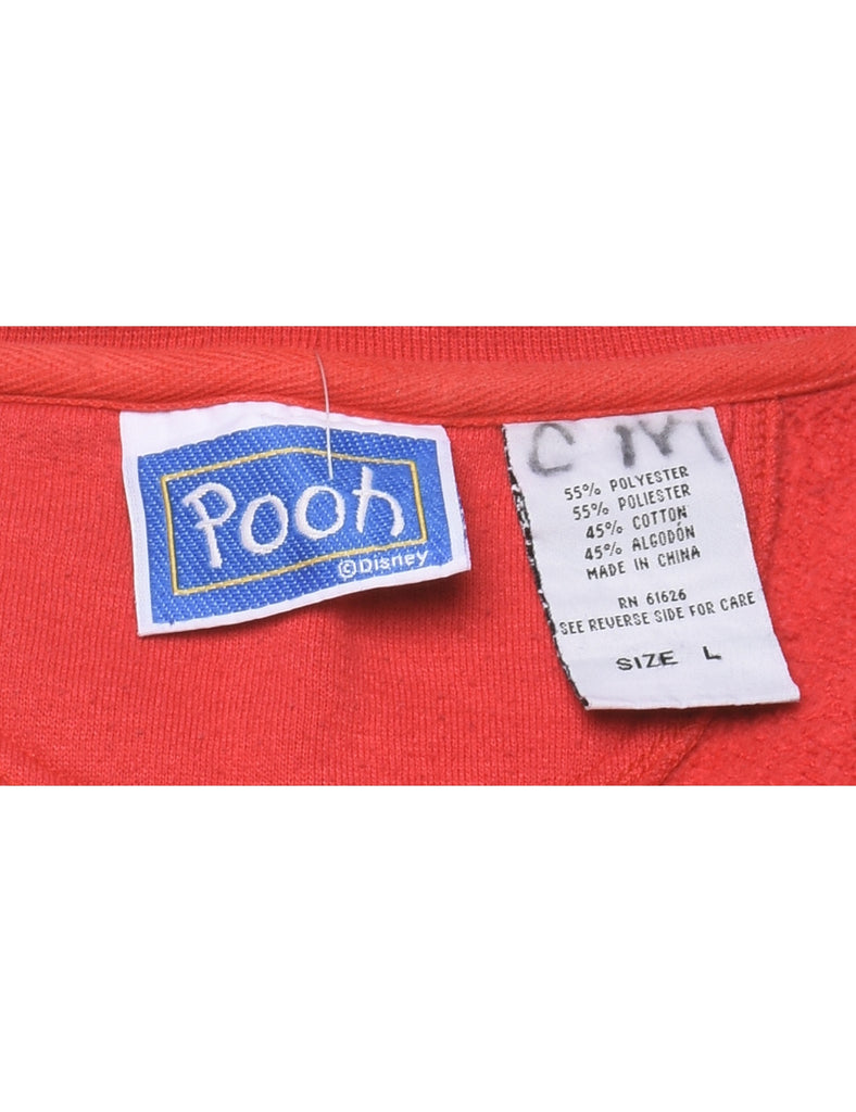 Winnie The Pooh 1990s Cartoon Embroidered Sweatshirt - L