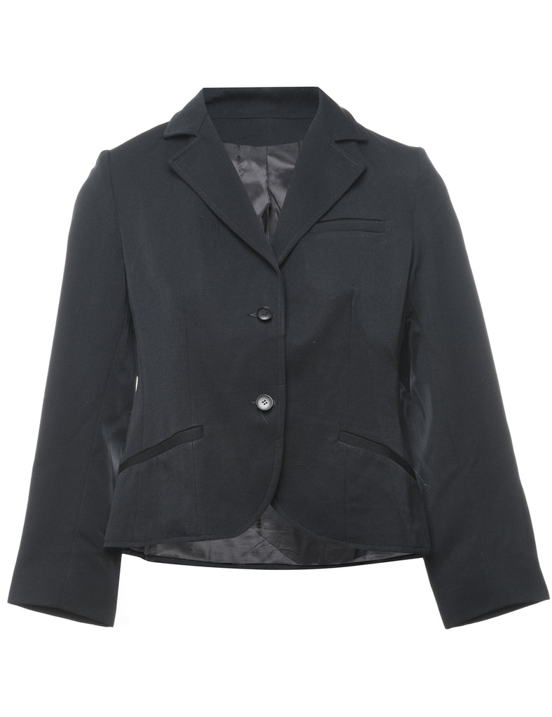 Wool Black Blazer - M