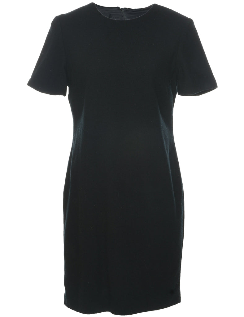 Wool Black Dress - M