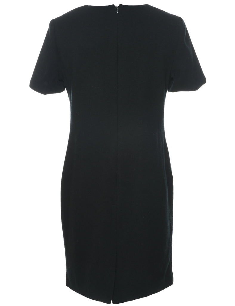 Wool Black Dress - M