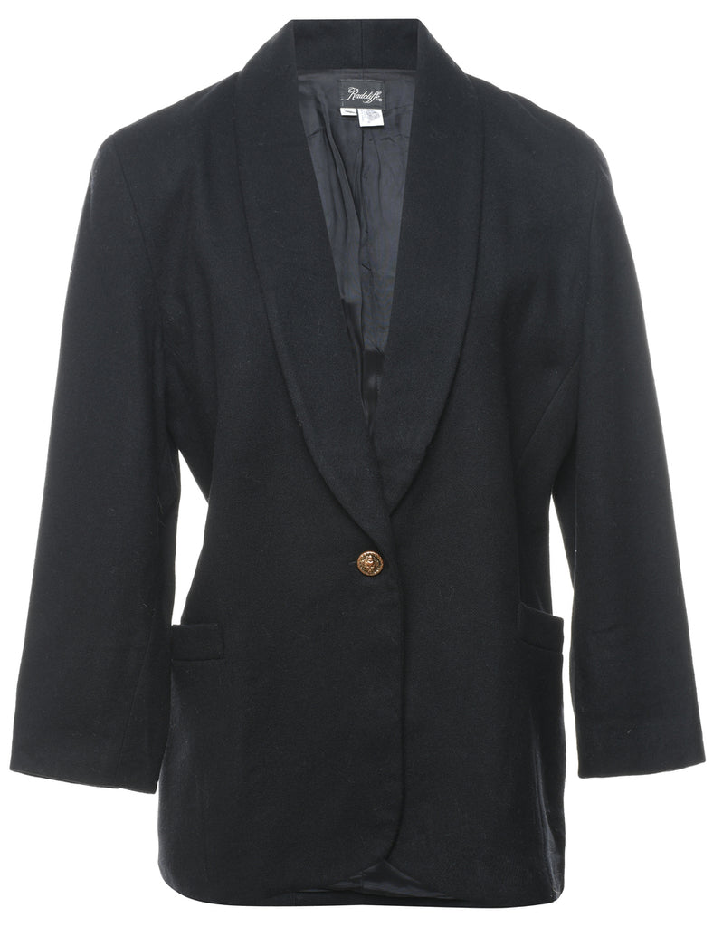 Wool Button Front Blazer - M
