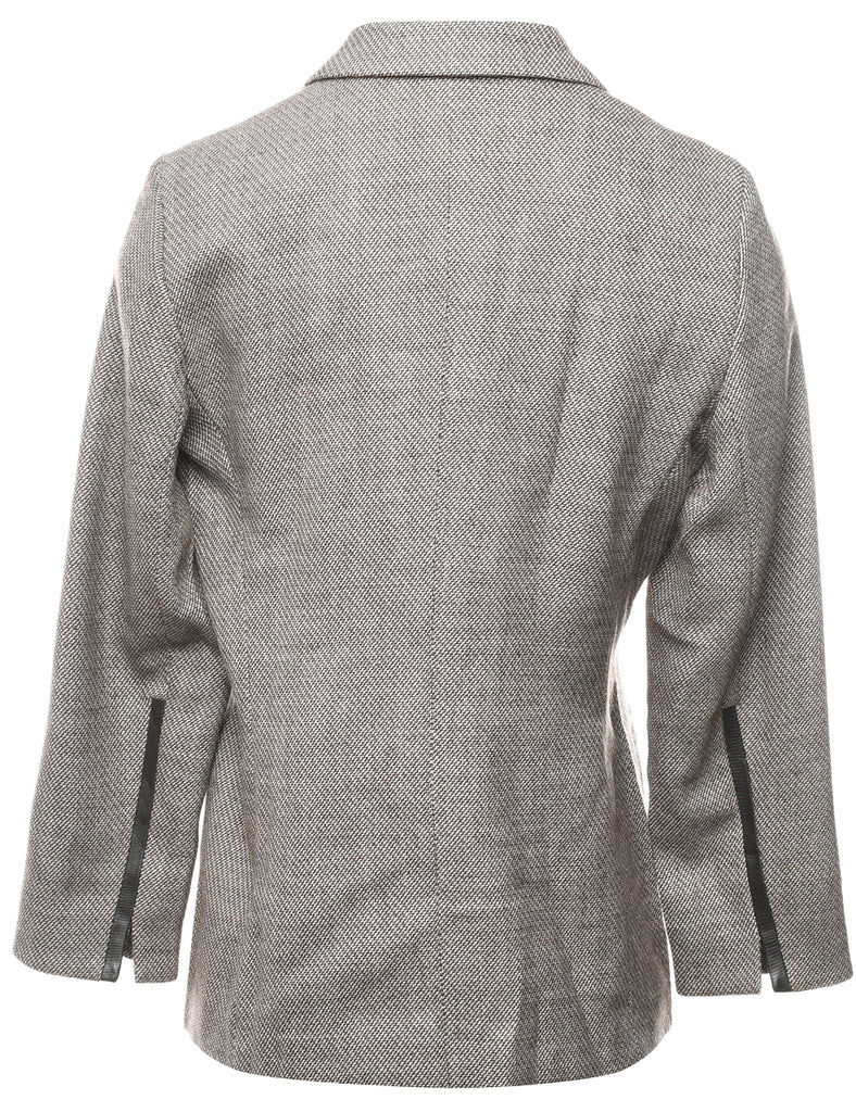 Wool Button Front Blazer - M