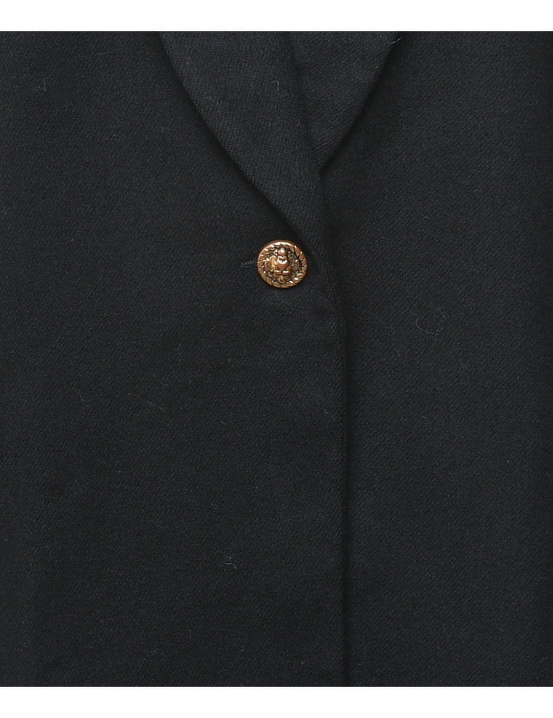 Wool Button Front Blazer - M