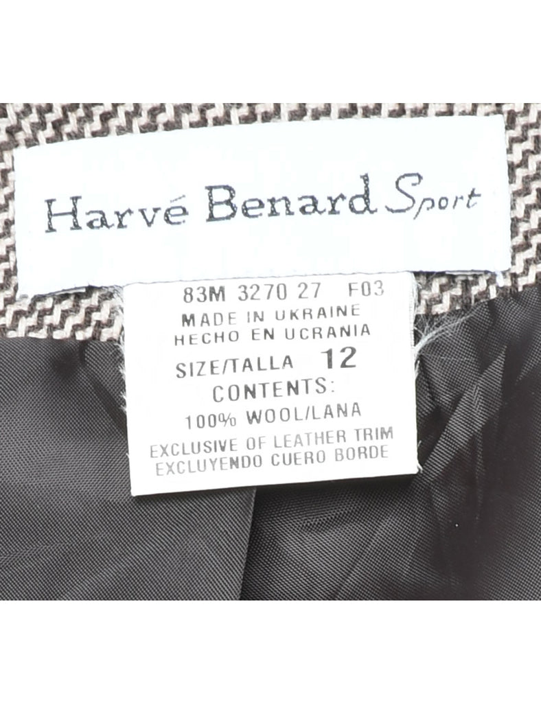 Wool Button Front Blazer - M