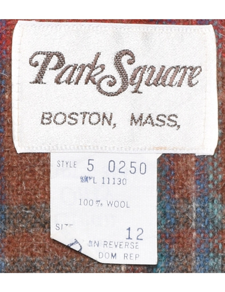 Wool Checked Blazer - M