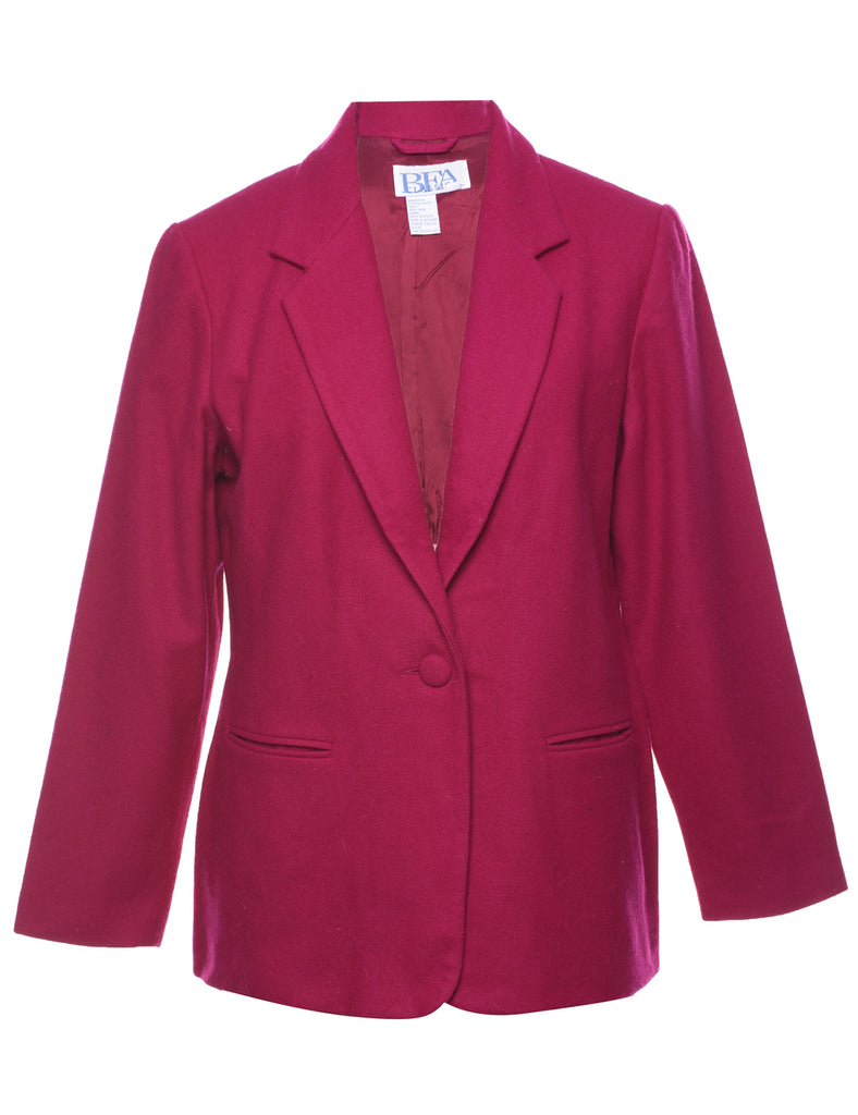 Wool Magenta Blazer - L