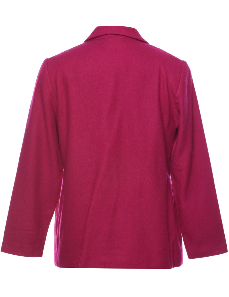Wool Magenta Blazer - L