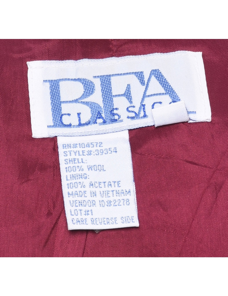 Wool Magenta Blazer - L