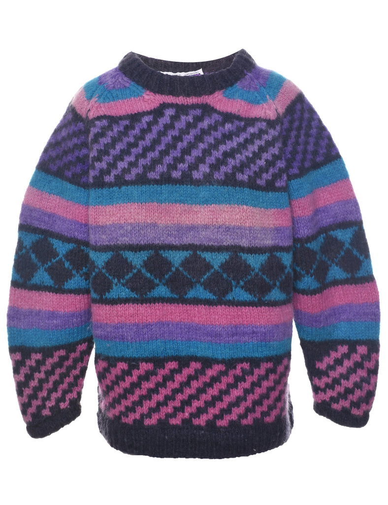 Wool Multi-colour Jumper - XL