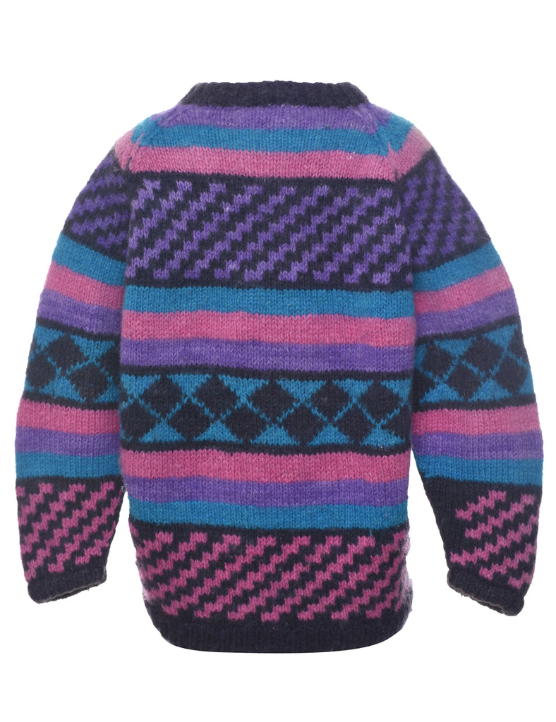 Wool Multi-colour Jumper - XL