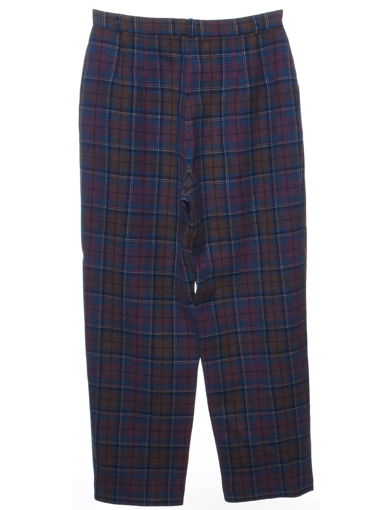 Wool Pendleton Checked Pattern Trousers - W29 L28