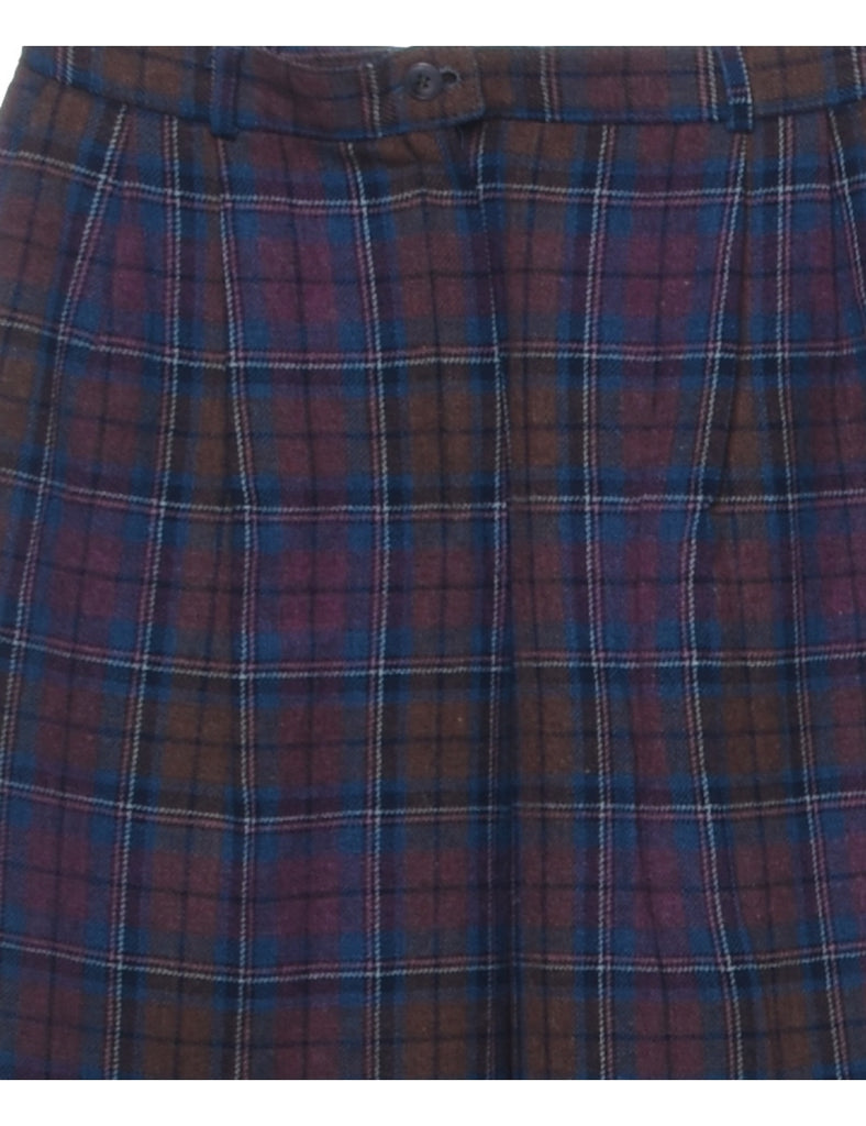 Wool Pendleton Checked Pattern Trousers - W29 L28