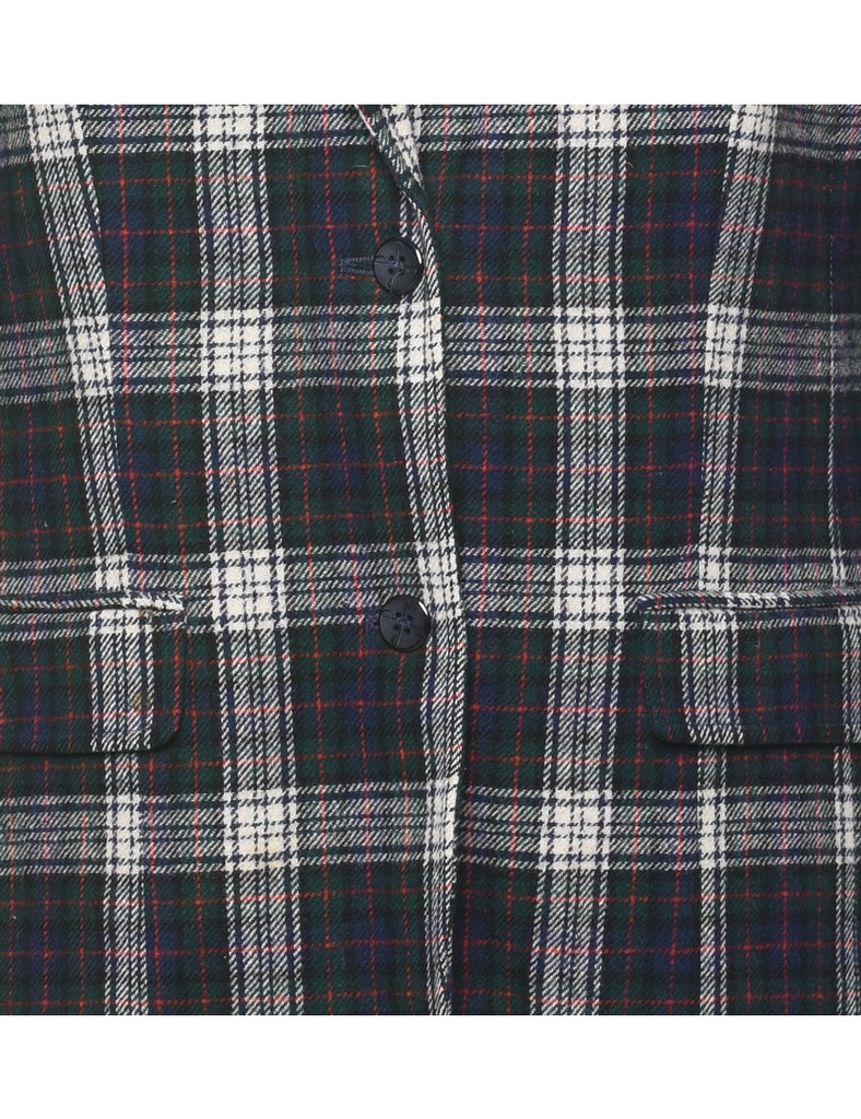 Wool Pendleton Plaid Blazer - M